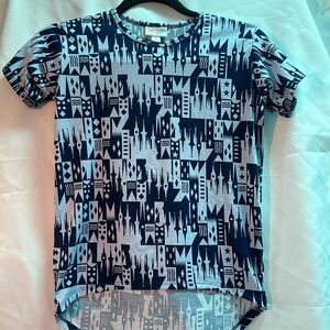 LULAROE Disney Cinderella Castle // Gracie Shirt // Girls Size 8